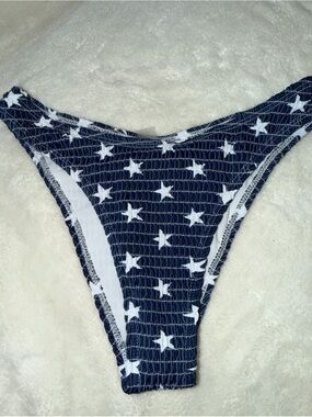 NEW Navy Blue and White Star Print Bikini Bottom